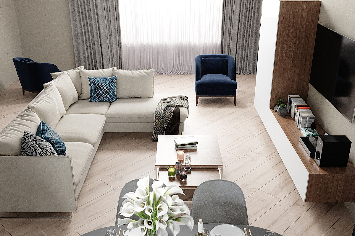 Гостиная №27674 под дерево в Москве - КЕРАМ МАРКЕТ®