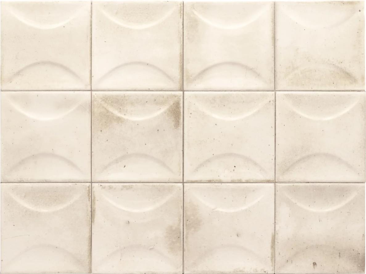 Настенная плитка Equipe Hanoi Arco White, 10x10, под майолику, бежевая ...