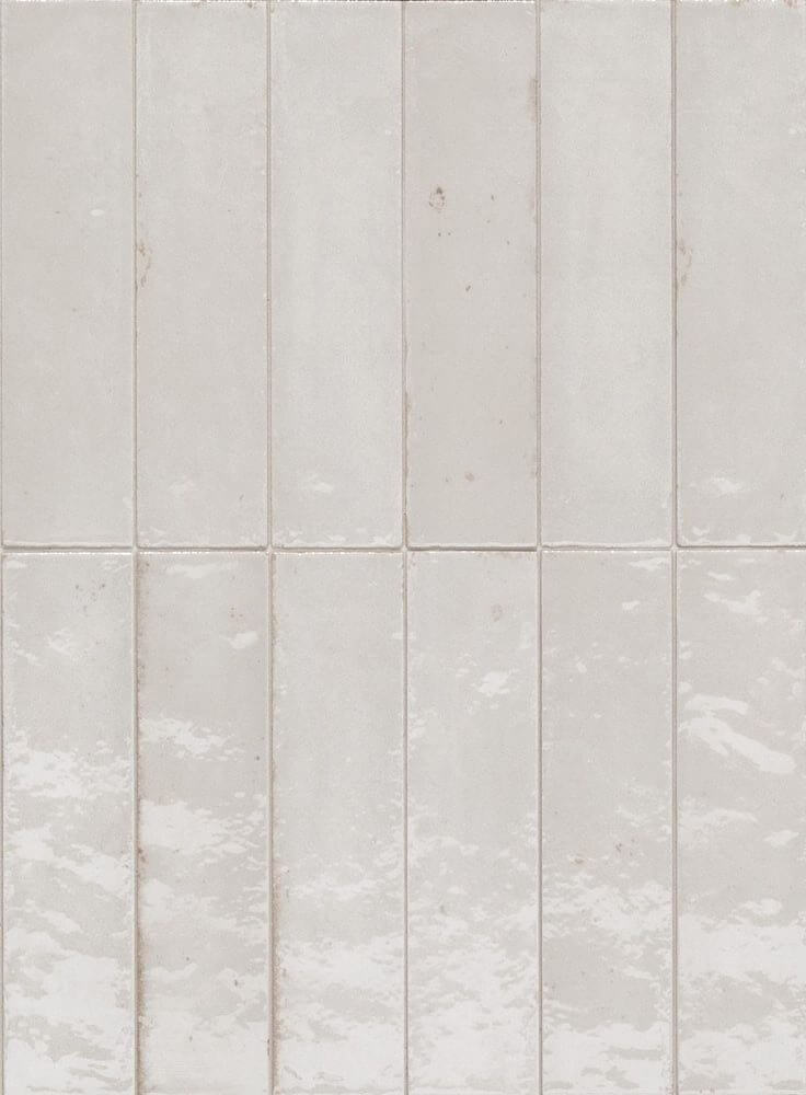 Керамогранит Marazzi Lume White, 6x24, под майолику, белый, глянцевый в ...