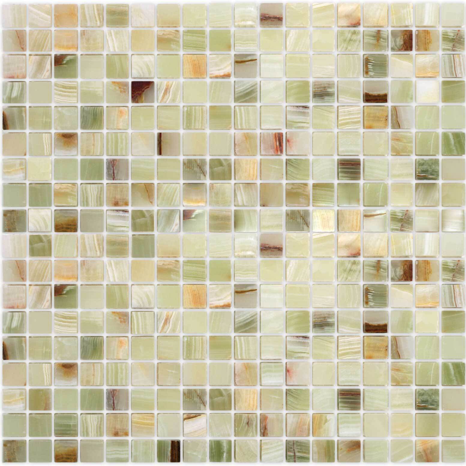 Мозаика LeeDo Pietrine Onice Jade Verde Pol, 30.5x30.5, под оникс ...