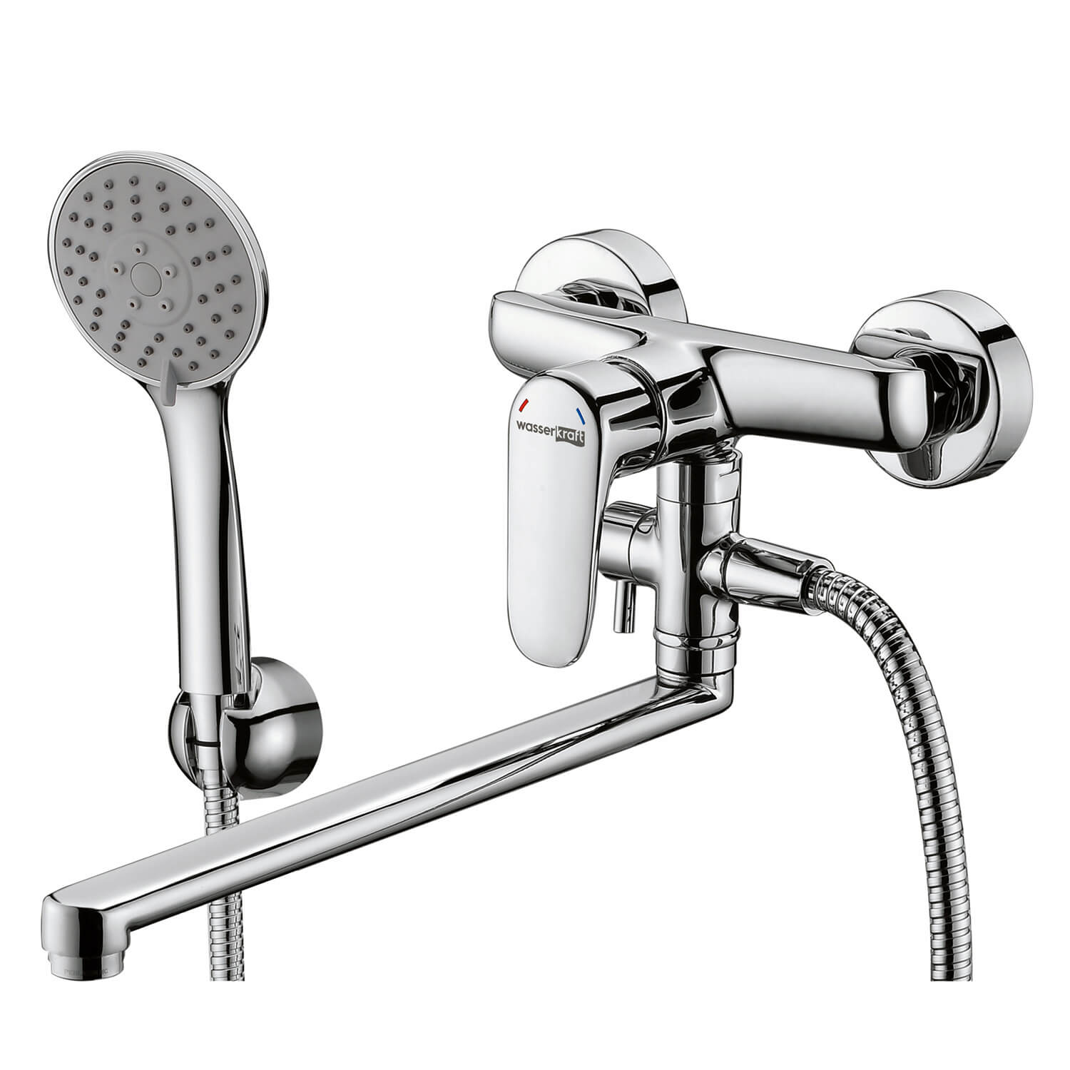 Смеситель grohe с длинным изливом. Isen 2602l смеситель для ванны с длинным изливом. Смеситель vils 5602l для ванны с длинным изливом 350мм хром. Смеситель для ванны WASSERKRAFT. Смеситель для ванны с душем Вассер крафт.