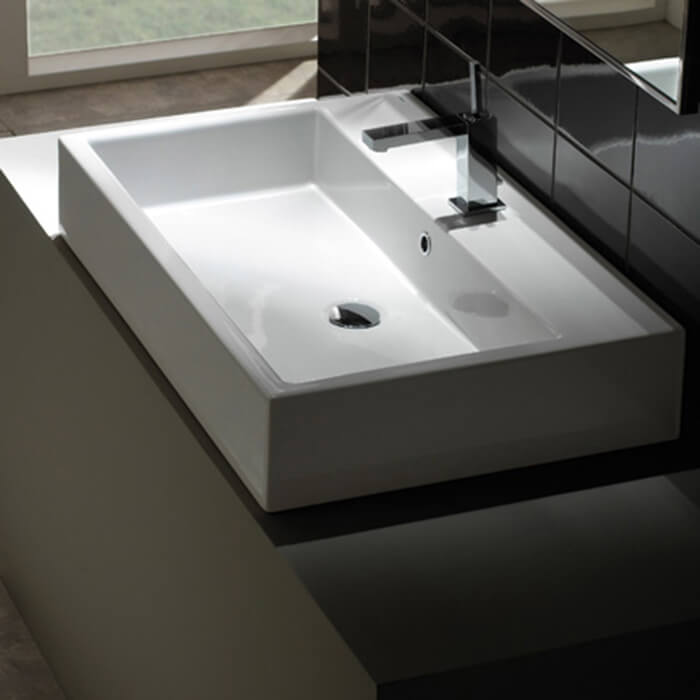 Раковина накладная Globo Classic SCQ811BI купить в Москве.