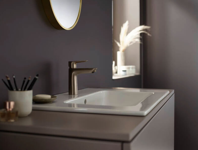 hansgrohe 71712140 Talis E 110 Single-Lever Washbasin Mixer Tap Without Drain Fitting Brushed Bronze, spout Height 110 mm 並行輸入品 Смеситель для раковины, Hansgrohe Talis E, цвет: шлифованная