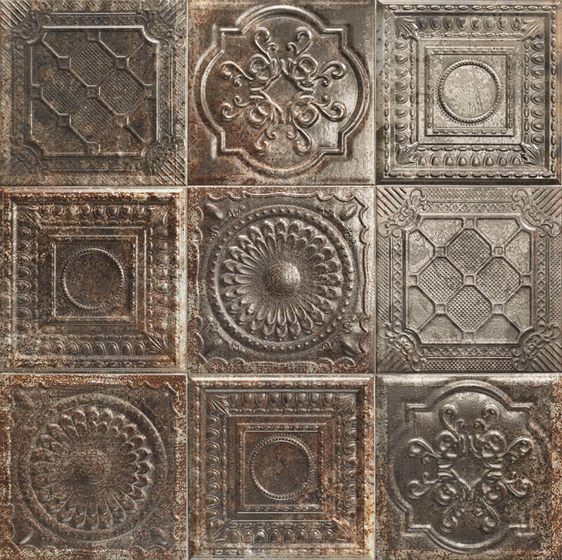 Mainzu Tin-Tile Rusty Nero 20x20 ID 398179 - 1