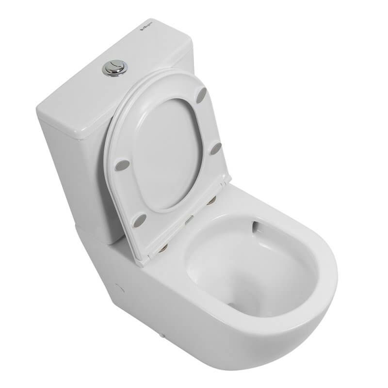 Унитаз напольный BelBagno Sfera-Tor BB2141CP-TOR, белый, безободковый ...