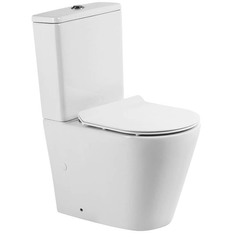 Унитаз напольный BelBagno Flay-Tor BB2149CP-TOR, белый, безободковый да ...