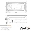 Чугунная ванна Wotte Vector